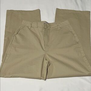 Los Angeles Sixty-Six 100% Cotton Wide Leg Khaki Pants